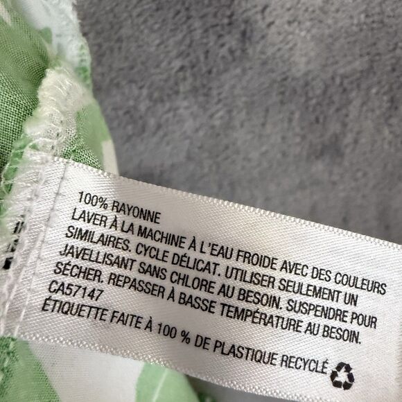 LILLY PULITZER TARGET Womens Pants L Green White Boom Boom Wide Leg Palazzo - Picture 7 of 8